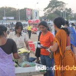 College Girls Buying Mangoes At Chennai Marina Beach