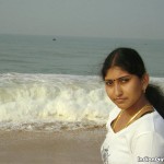 South Indian Aunty Devi at Chennai Marina Beach