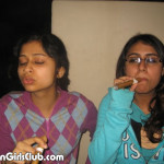 two indian girls in ladies hostel smoking cigar two indian girls in ladies hostel smoking cigar