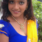 dhavani 150x150 Dhavani Girl in Yellow Half Saree Blue Blouse