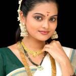 kerala girl set saree green