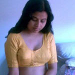 North Indian Aunty in Yellow Blouse