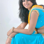 sari saree pudavai 150x150 Telugu Girls Yellow Casual Saree Blue Blouse