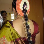South Indian Silk Saree Bride in Front Mirror