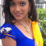 tamil girls blouse 150x150 Dhavani Girl in Yellow Half Saree Blue Blouse