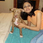 indian girls pet dog