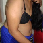 Silky Blue Blouse Black Bra Aunty Silky Blue Blouse Black Bra Aunty