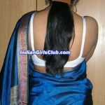 Indian Girl Showing Saree Back Pose