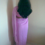 indian girls back pose saree