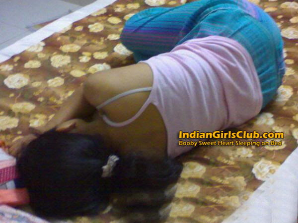 My Booby Sweet Heart Sleeping on Bed - Indian Girls Club