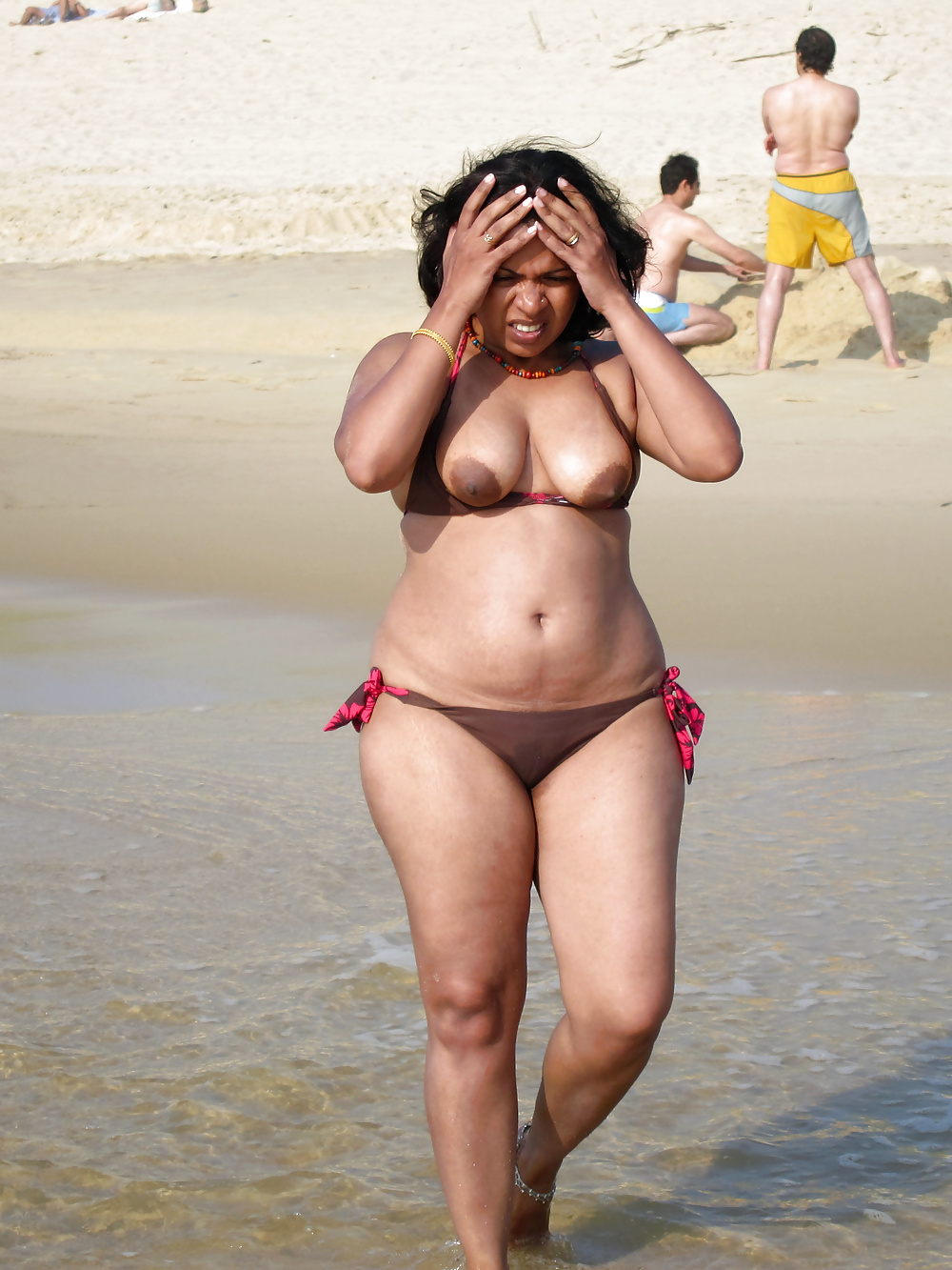 Indian Big Boob Bhabhi Sex Naked On Beach image