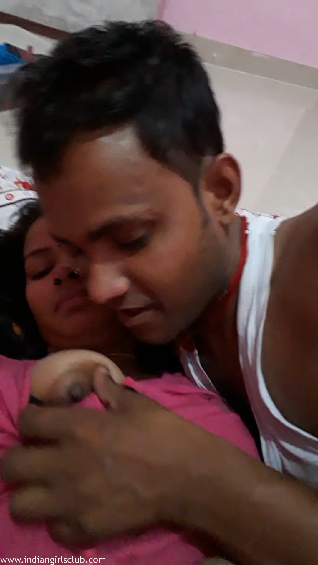 Indian Couple Porn Sexy Wife Boobs Sucked photo