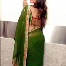 Indian girls saree back pose