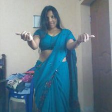 Juicy Indian Wife Blue Sari Stripping 2