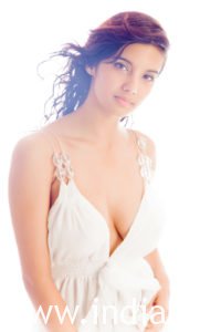 Indian Girl Nude Shanaya In White Pearl Dress 5