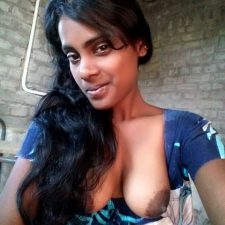 Wild Indian Village Girl Pressing Her Big Boobs